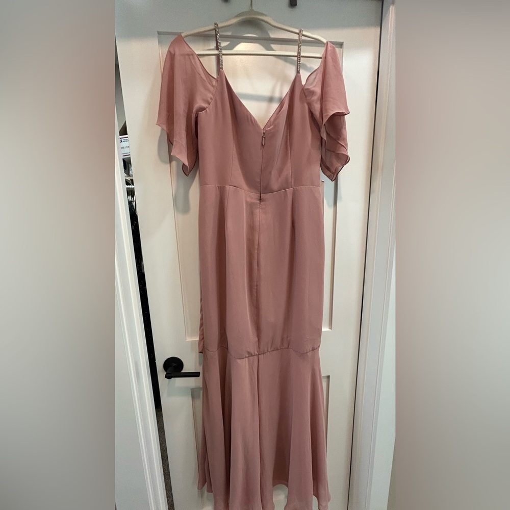 Azazie Mauve High Low Dress - Picture 3 of 5